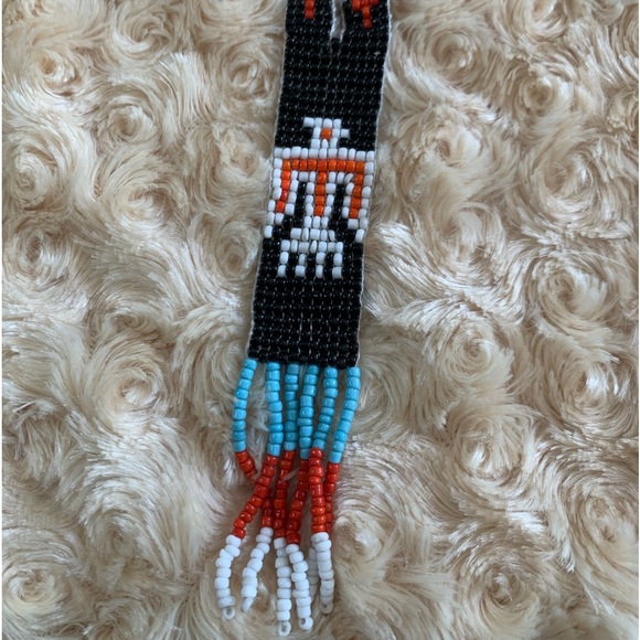 Native American Navajo Thunderbird Seed Bead Necklace - Picture 2 of 4